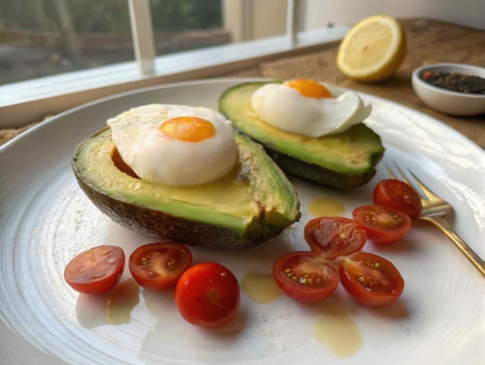 Avocado uit de oven met ei