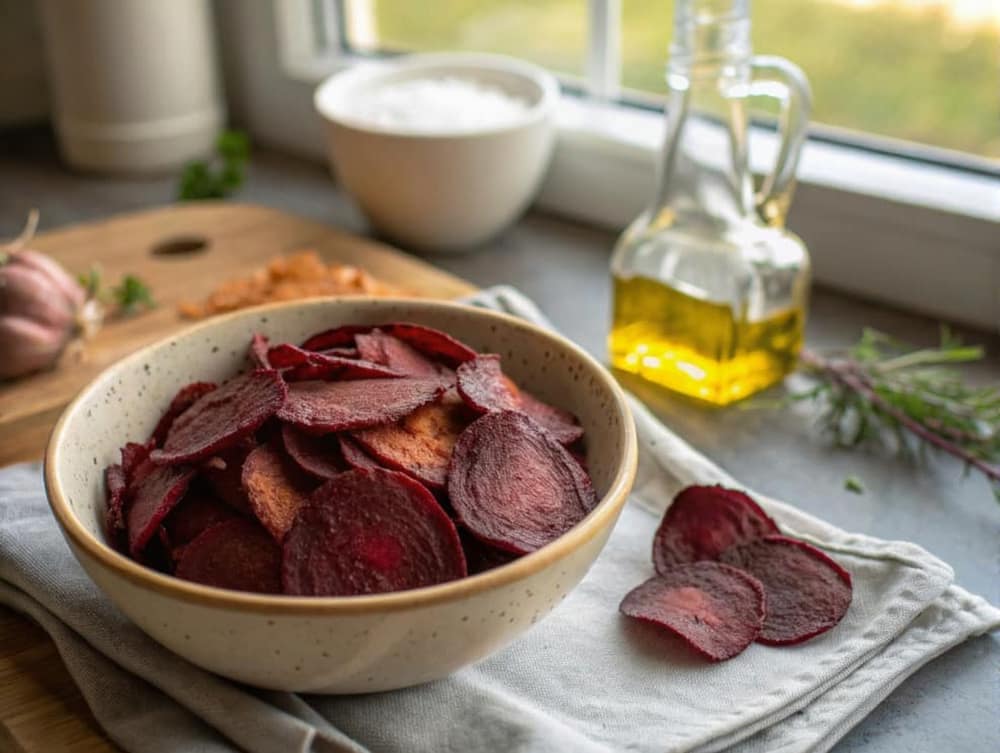 Bietenchips uit de oven