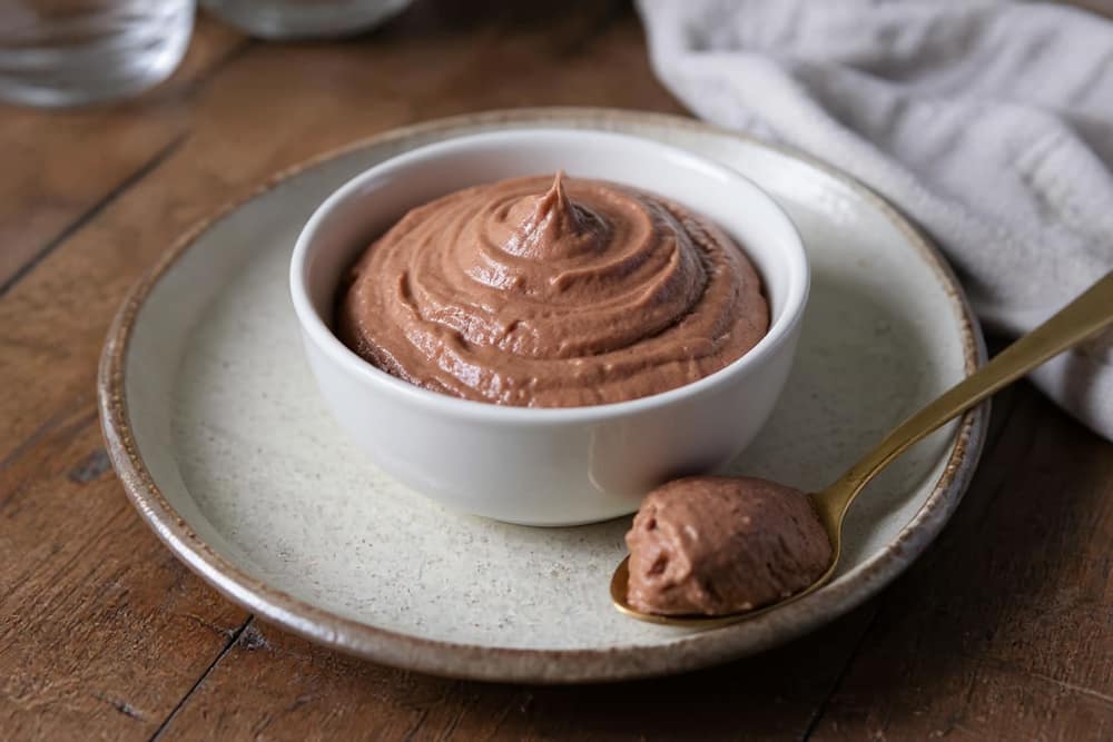 Chocolade proteïne mousse