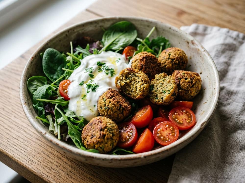 Falafel-bowl uit de oven