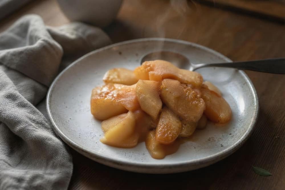 Gebakken appel met kaneel