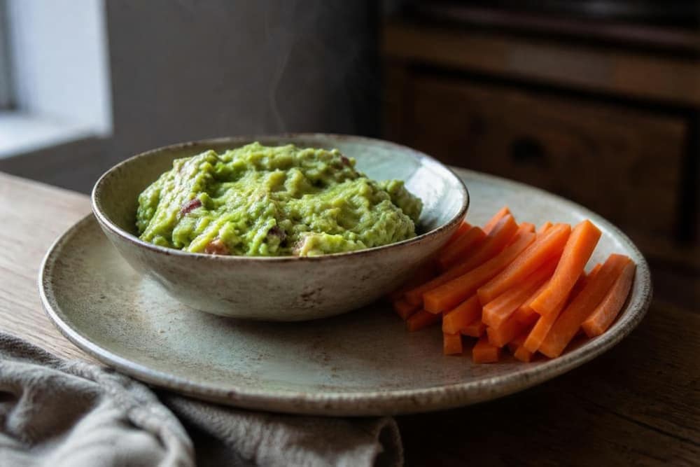Guacamole met wortelsticks