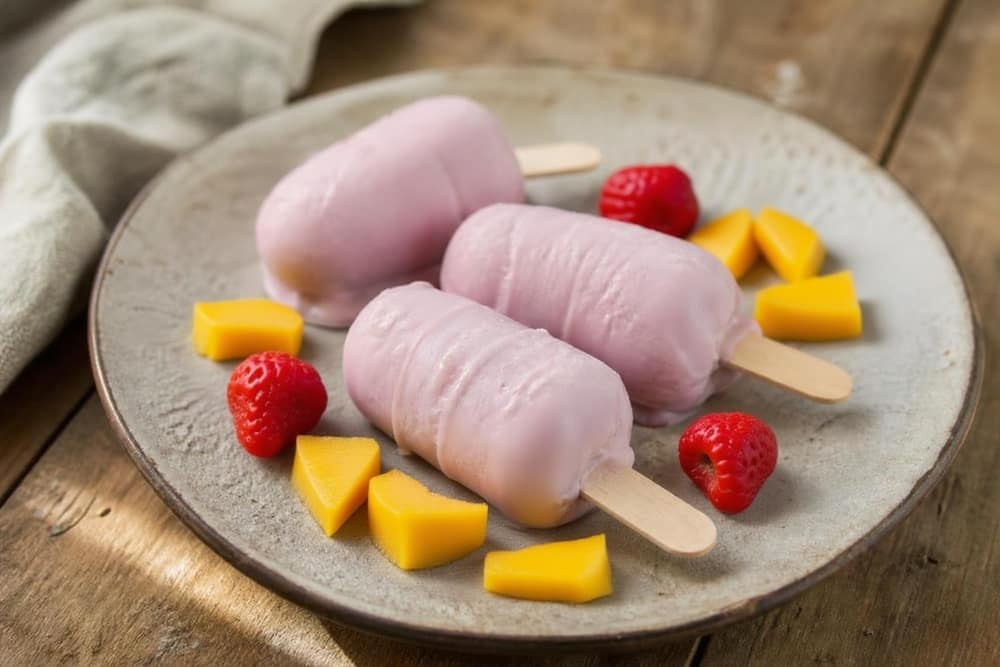 Kwark-ijsjes met fruit