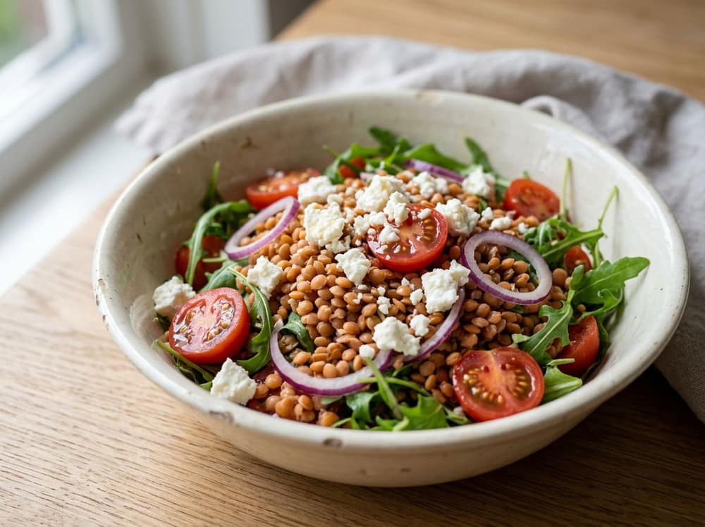 Linsensalade met feta