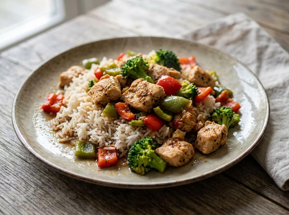 Meal prep kip en rijst