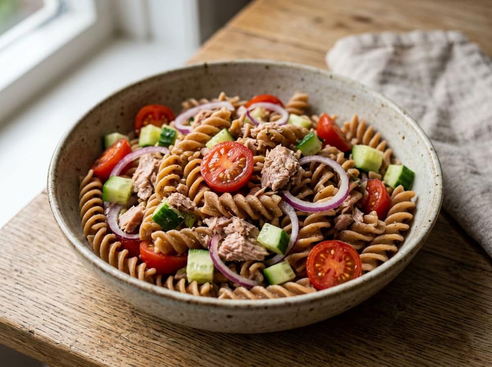 Volkoren pastasalade met tonijn